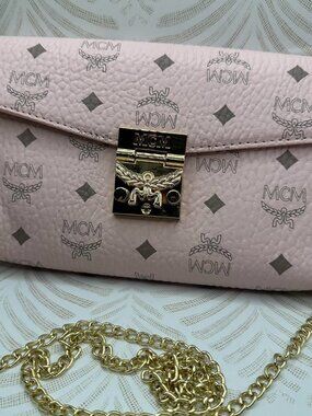 Women's Pink MCM Leather Crossbody Bag